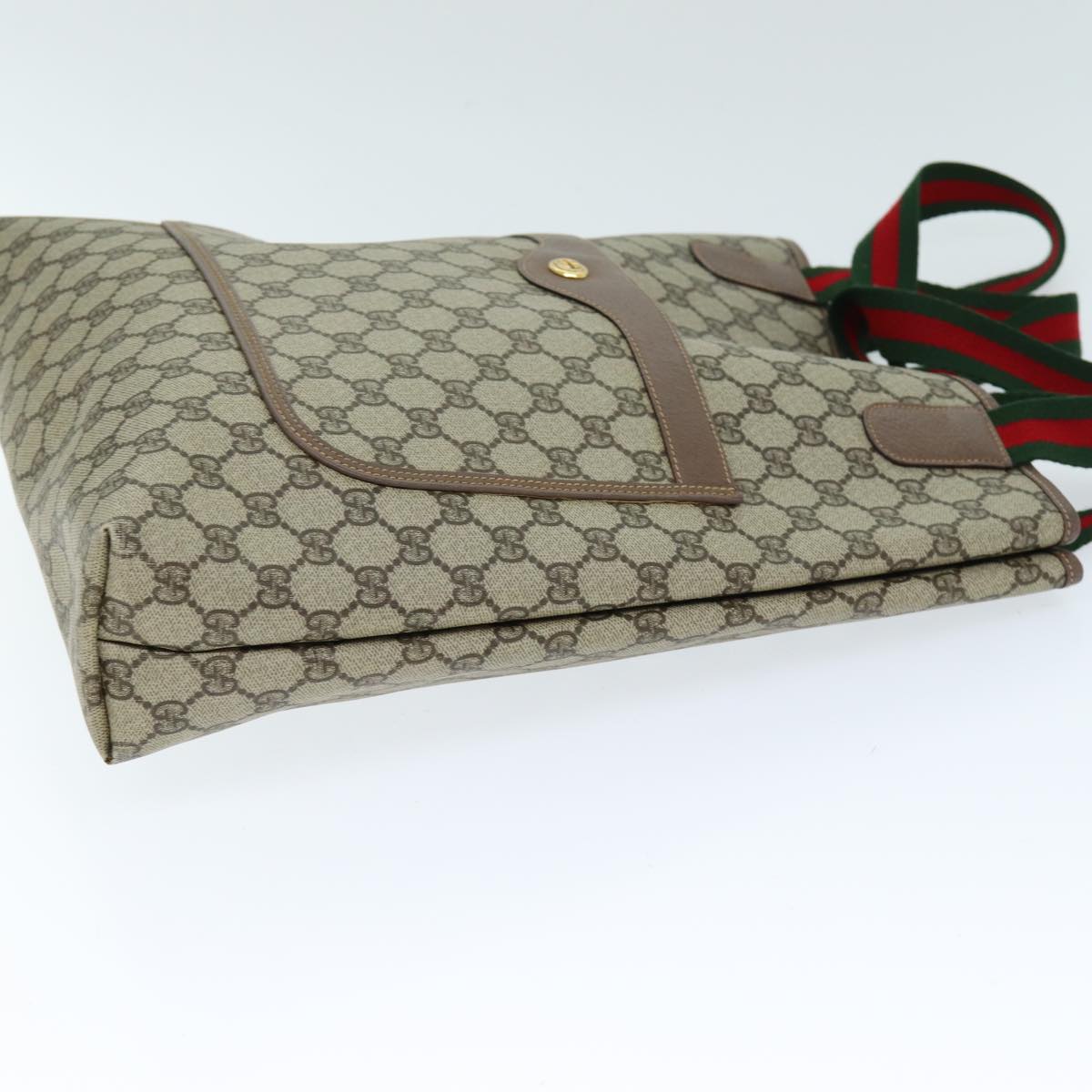 Luxury Gucci Trending 2025 GG Supreme Web Sherry Line Tote Bag PVC Beige Red 002 58 6487  12337