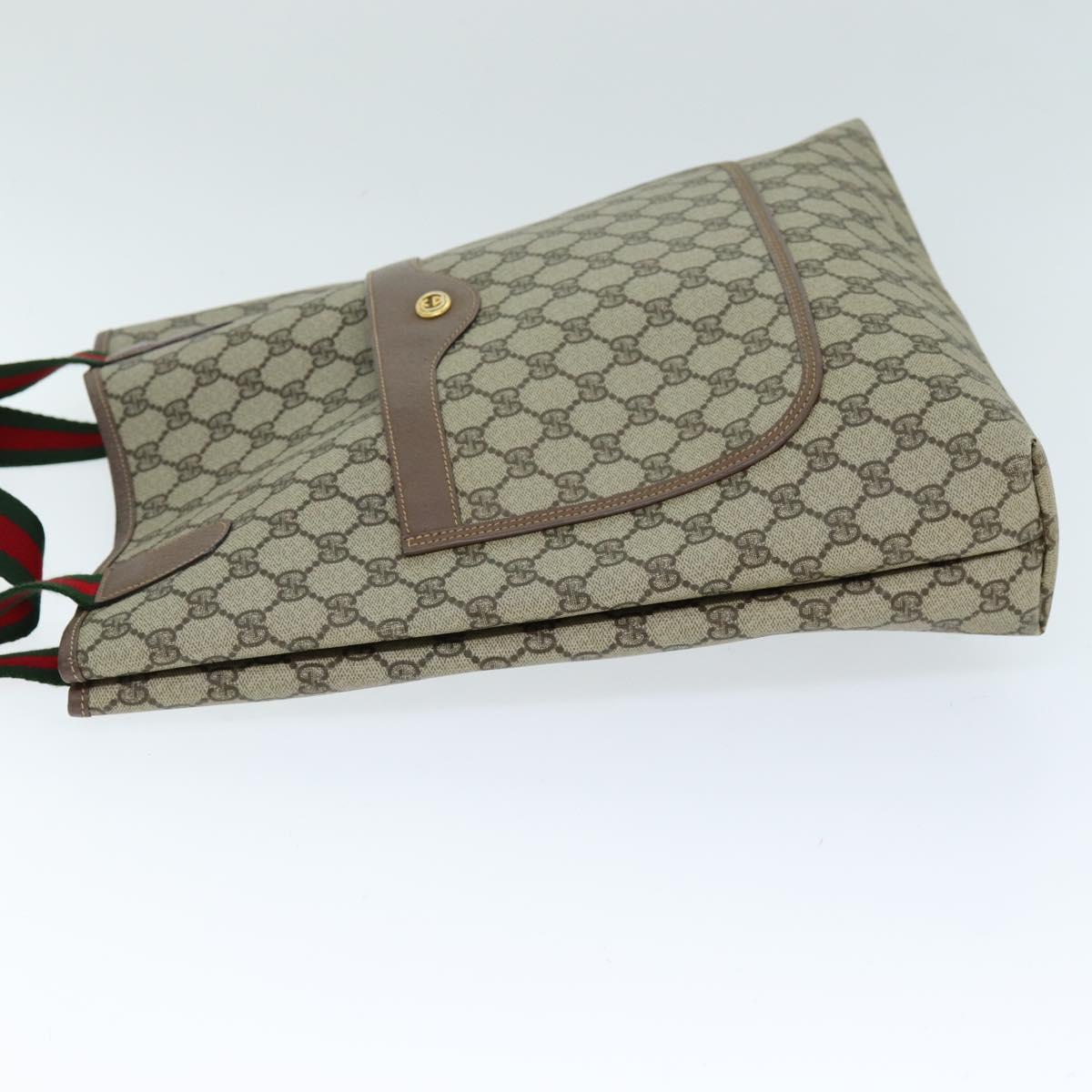 Luxury Gucci Trending 2025 GG Supreme Web Sherry Line Tote Bag PVC Beige Red 002 58 6487  12337