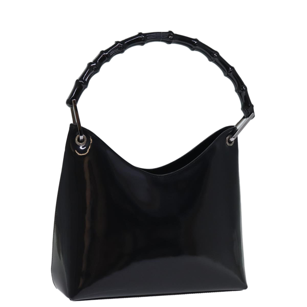 Luxury Gucci Trending 2025 Bamboo Hand Bag Enamel Black  12374