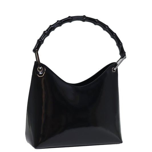 Luxury Gucci Trending 2025 Bamboo Hand Bag Enamel Black  12374