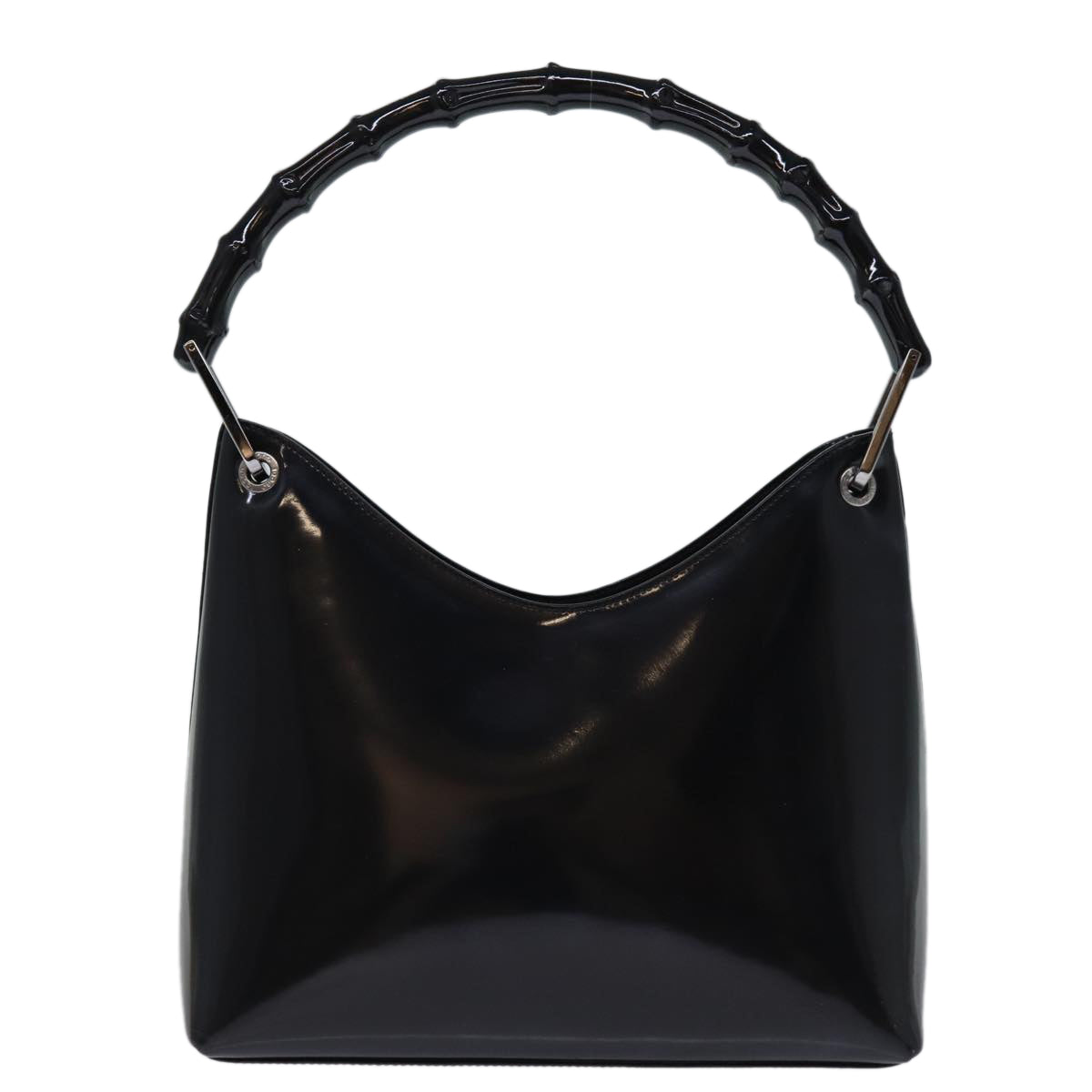 Luxury Gucci Trending 2025 Bamboo Hand Bag Enamel Black  12374