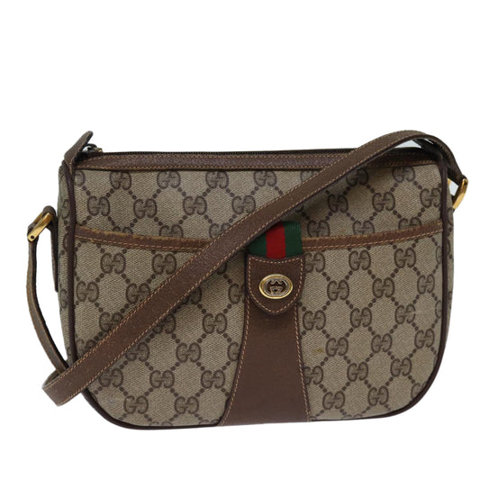 Luxury Gucci Trending 2025 GG Supreme Web Sherry Line Shoulder Bag Red Beige 89 02 032  12375