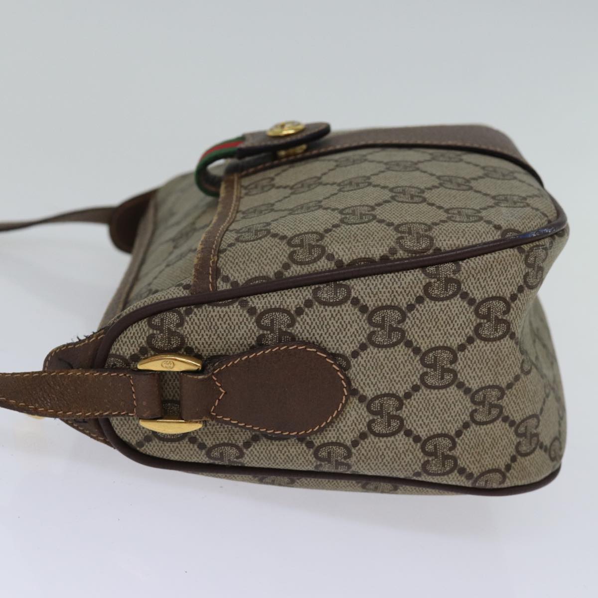 Luxury Gucci Trending 2025 GG Supreme Web Sherry Line Shoulder Bag Red Beige 89 02 032  12375