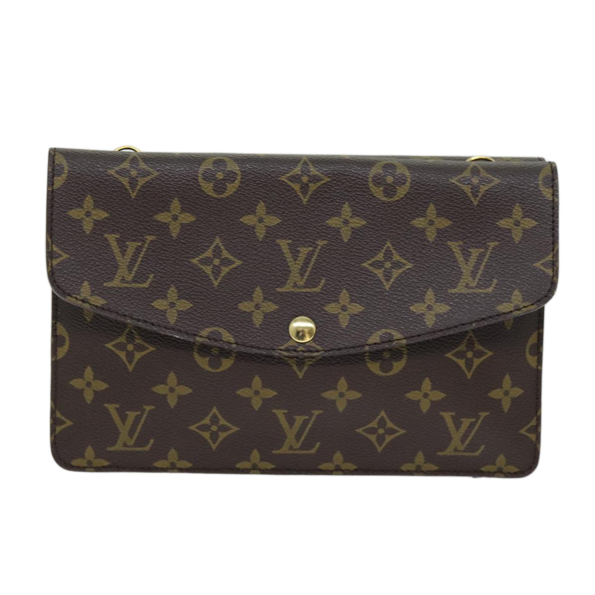 LOUIS VUITTON Monogram Double Rabat Shoulder Bag M51815 LV yk12453