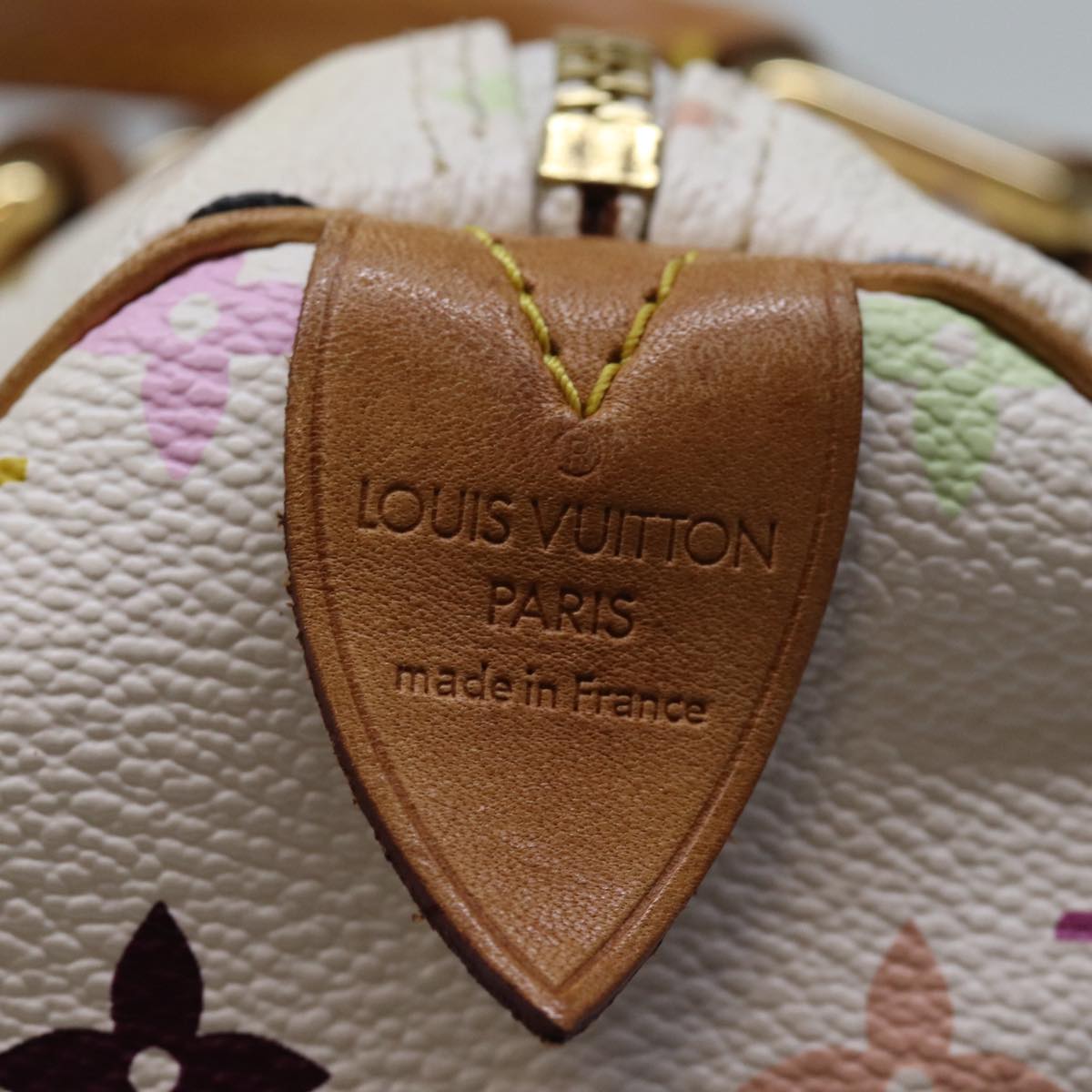 LOUIS VUITTON Monogram Multicolor Speedy 30 Hand Bag White M92643 yk12456