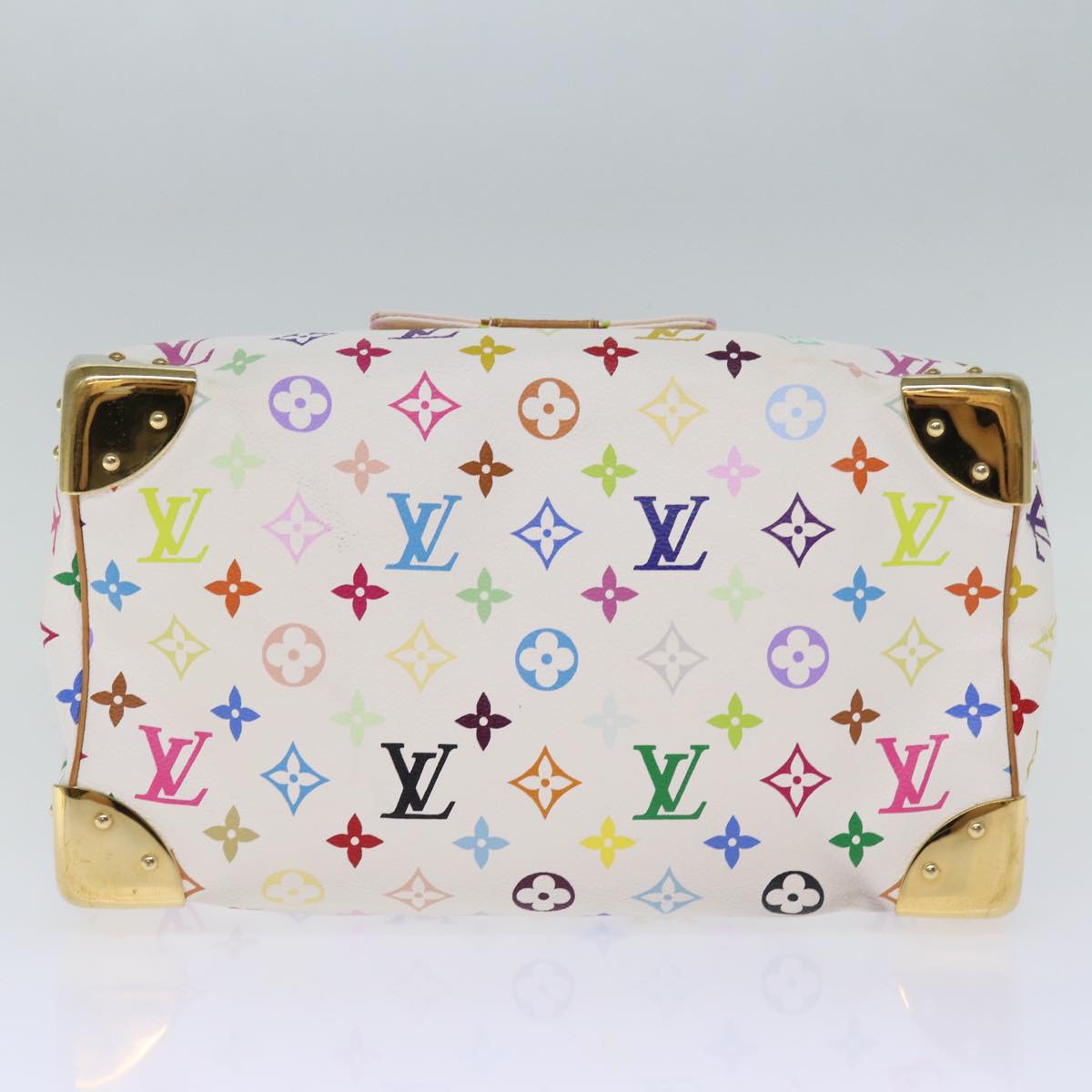 LOUIS VUITTON Monogram Multicolor Speedy 30 Hand Bag White M92643 yk12456