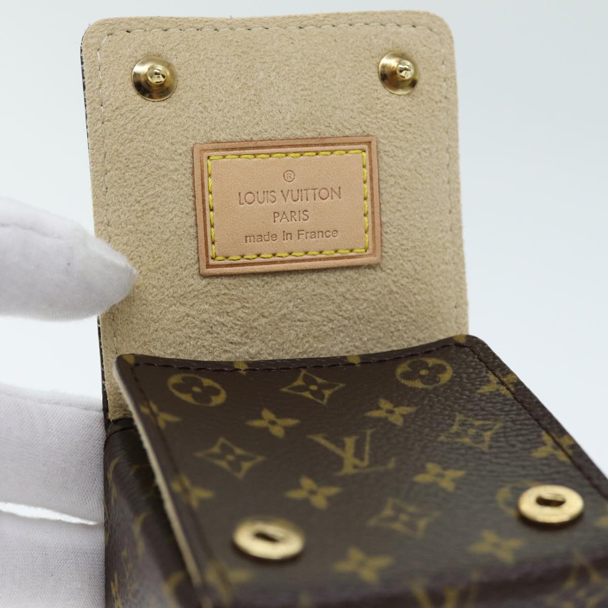 LOUIS VUITTON Monogram Jewelry Case Jewelry Box LV yk12510A