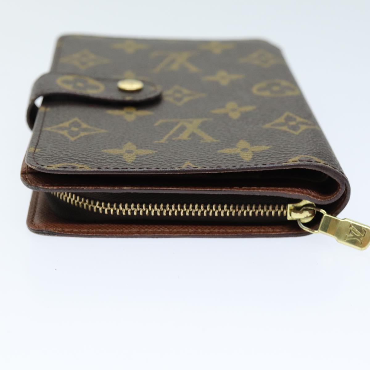 LOUIS VUITTON Monogram Porto Papie Zip Wallet M61207 LV yk12557