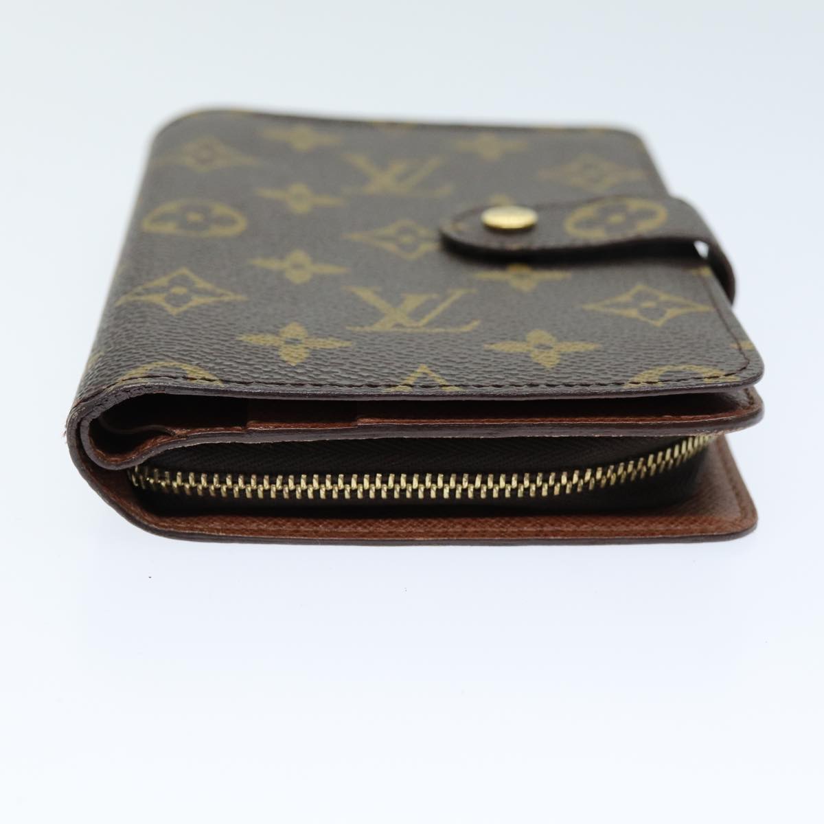 LOUIS VUITTON Monogram Porto Papie Zip Wallet M61207 LV yk12557