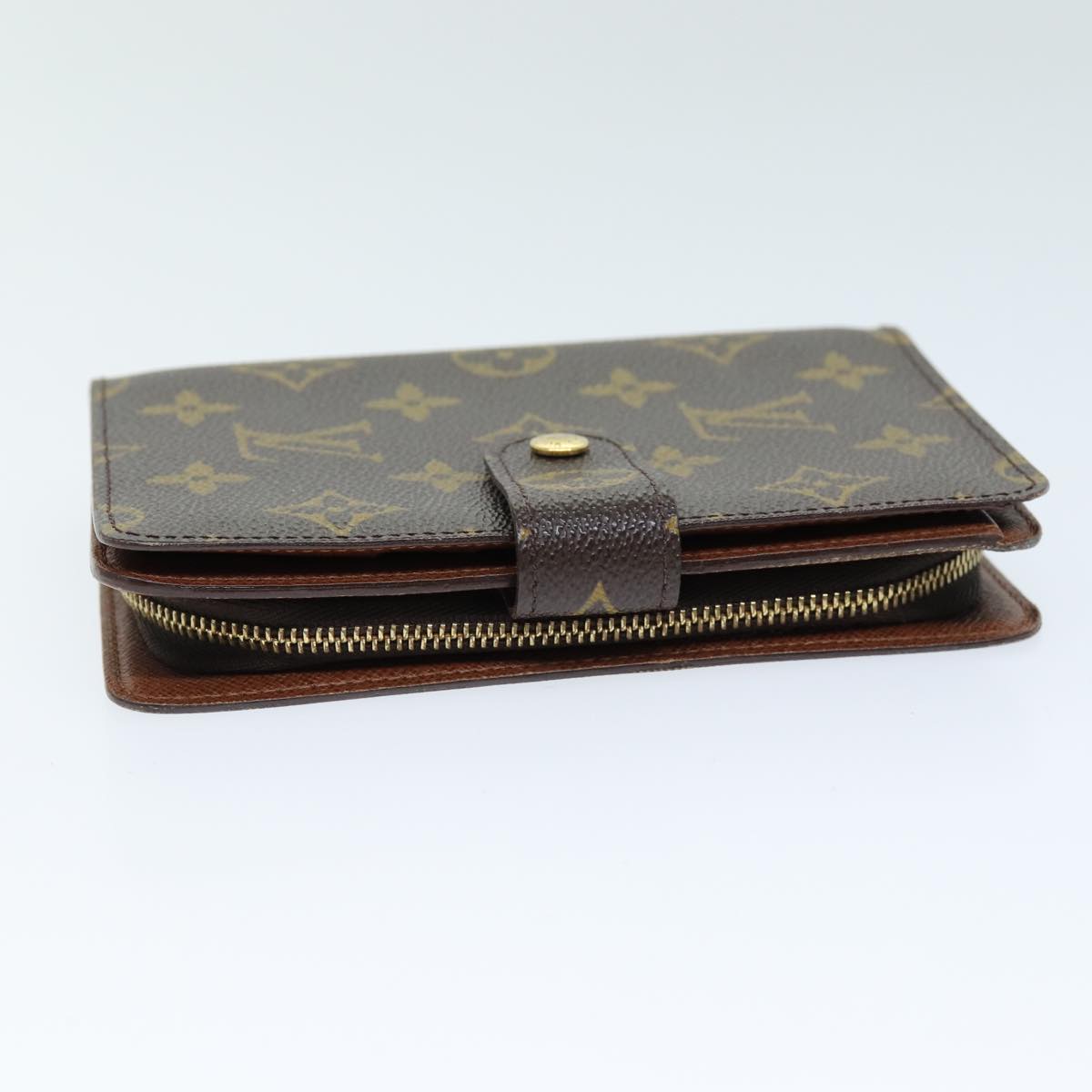 LOUIS VUITTON Monogram Porto Papie Zip Wallet M61207 LV yk12557