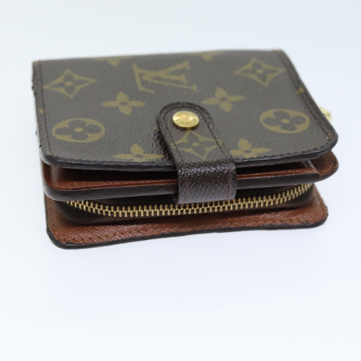 LOUIS VUITTON Monogram Compact Zip Wallet M61667 LV yk12569
