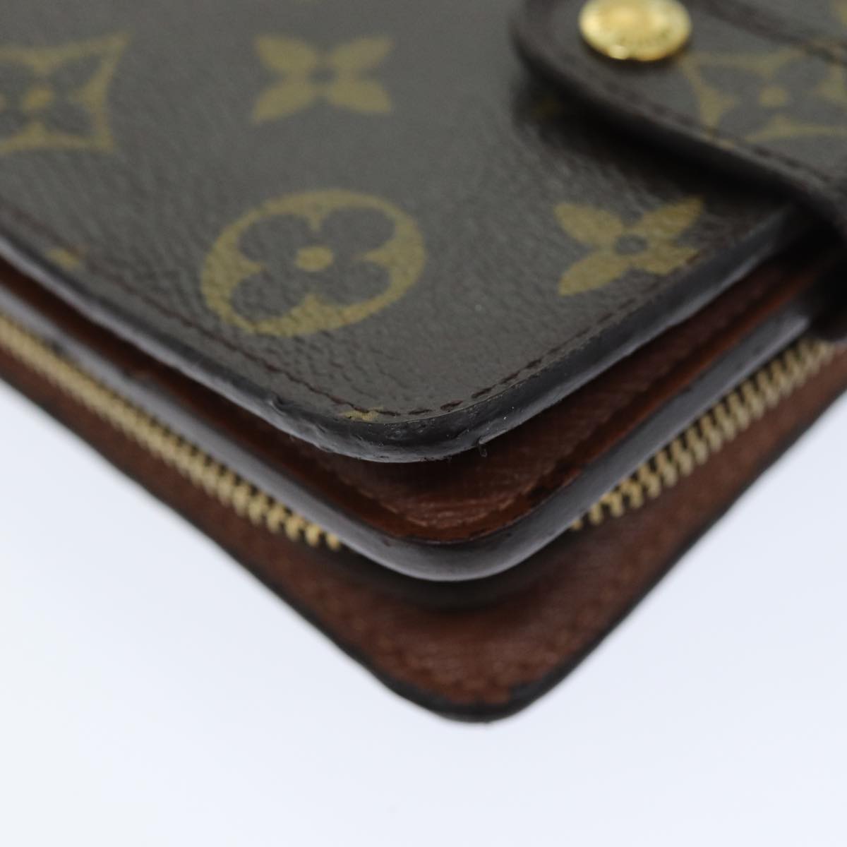LOUIS VUITTON Monogram Compact Zip Wallet M61667 LV yk12569