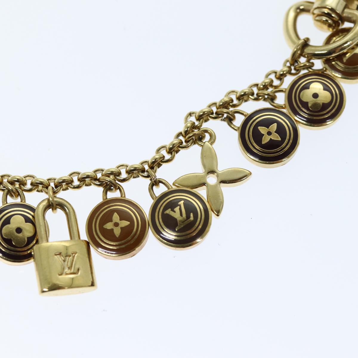LOUIS VUITTON Monogram Porte Cles Chainne Pastilles Charm M66172 LV yk12595