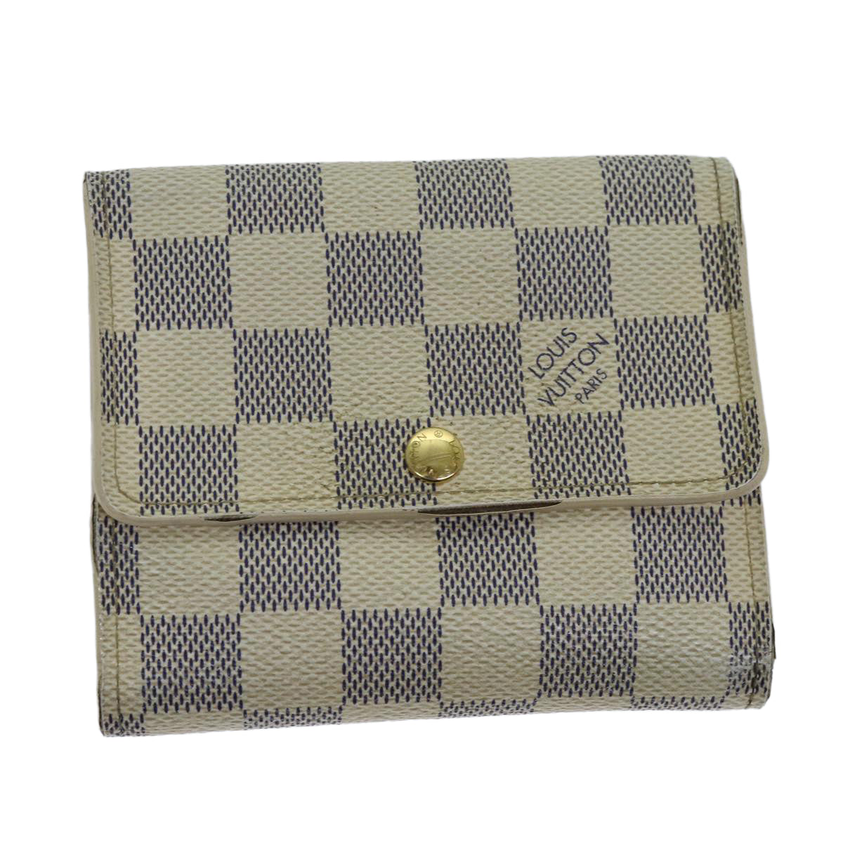 LOUIS VUITTON Damier Azur Portefeuille Anais Trifold Wallet N63241 yk12601