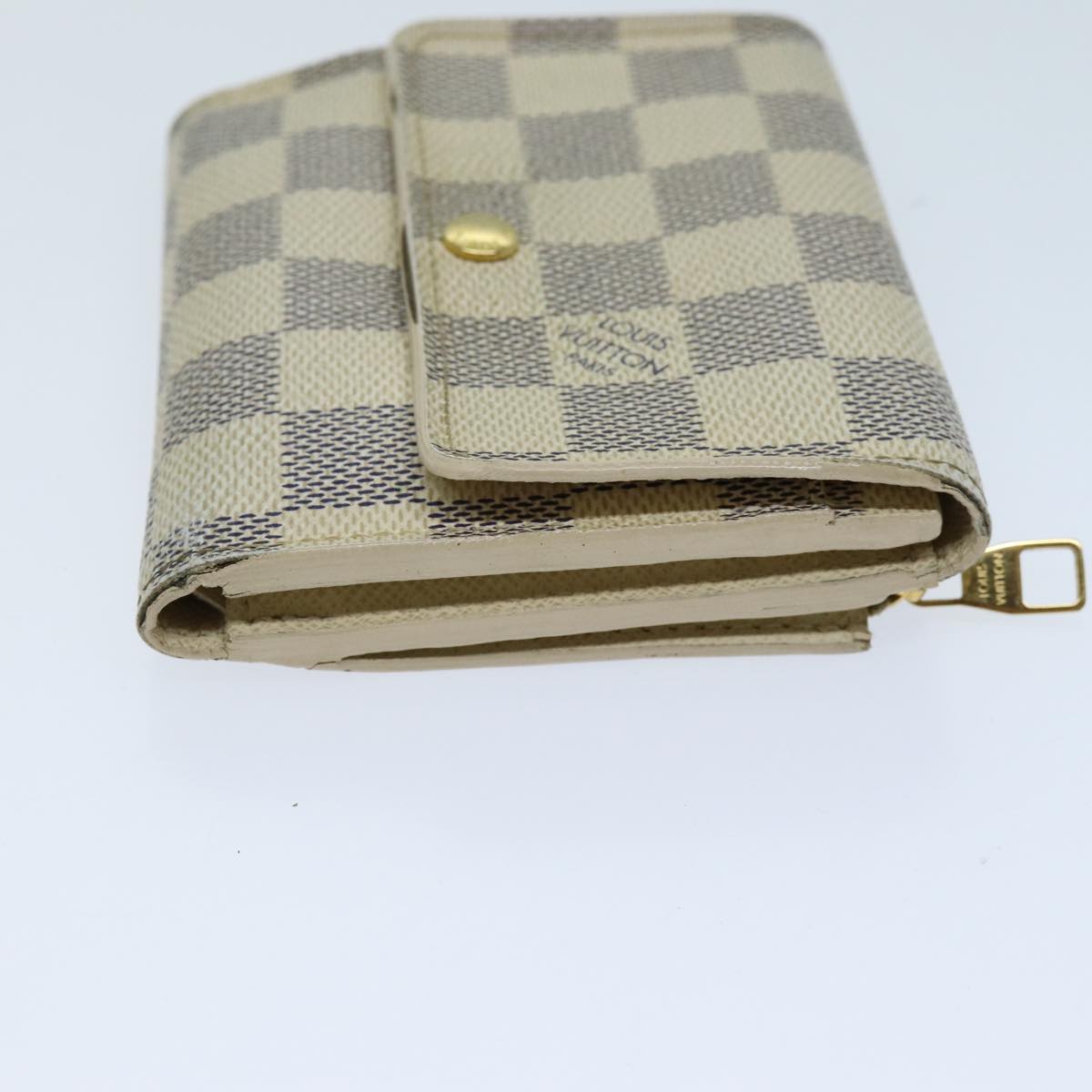 LOUIS VUITTON Damier Azur Portefeuille Anais Trifold Wallet N63241 yk12601
