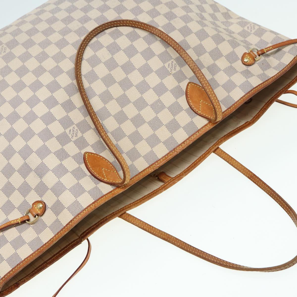 LOUIS VUITTON Damier Azur Neverfull GM Tote Bag N41360 LV yk13830