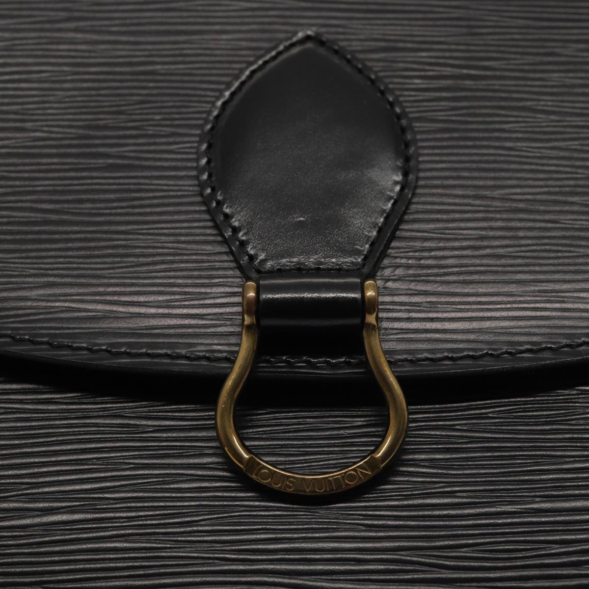 LOUIS VUITTON Epi Saint Cloud GM Shoulder Bag Black Noir M52192 LV yk13926