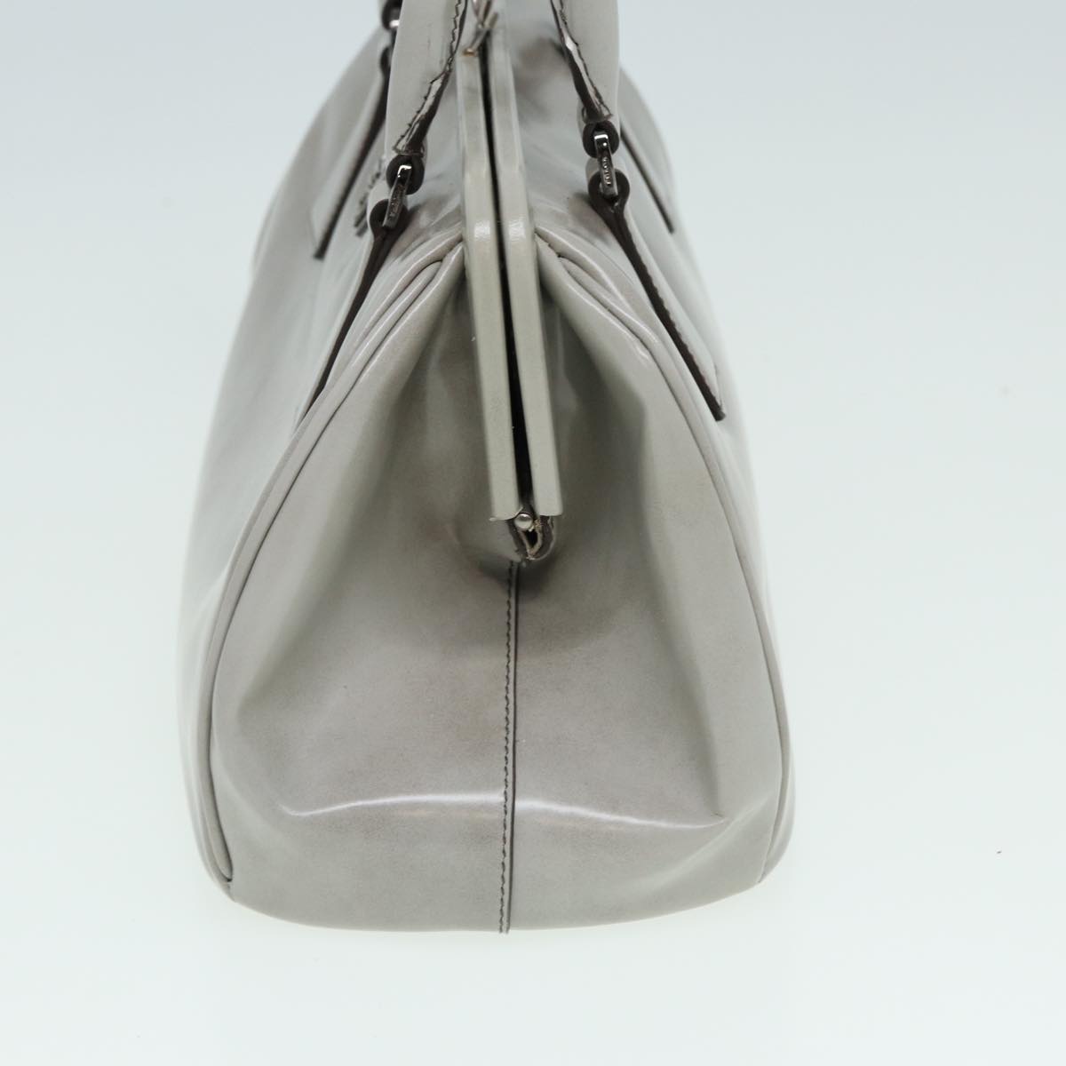 Luxury Prada Hand Bag Patent leather Gray  yk13975