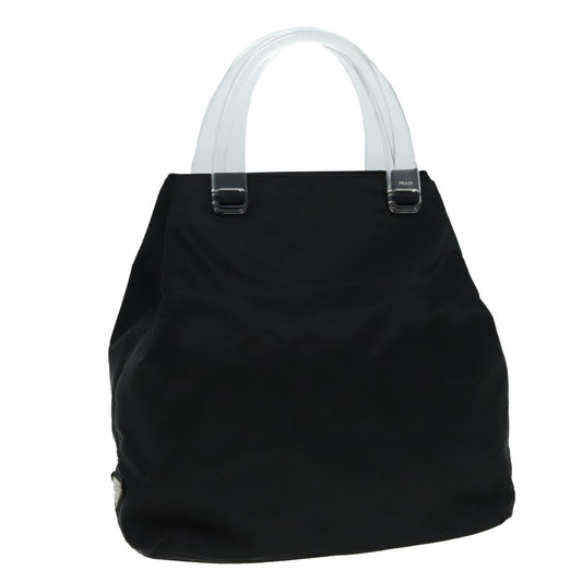 Luxury Prada Hand Bag Nylon Black Silver  yk14205