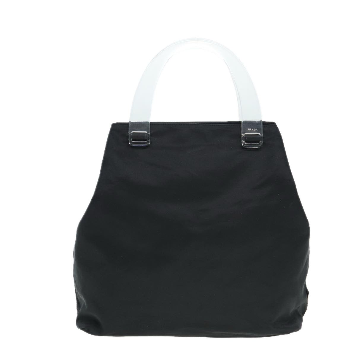 Luxury Prada Hand Bag Nylon Black Silver  yk14205