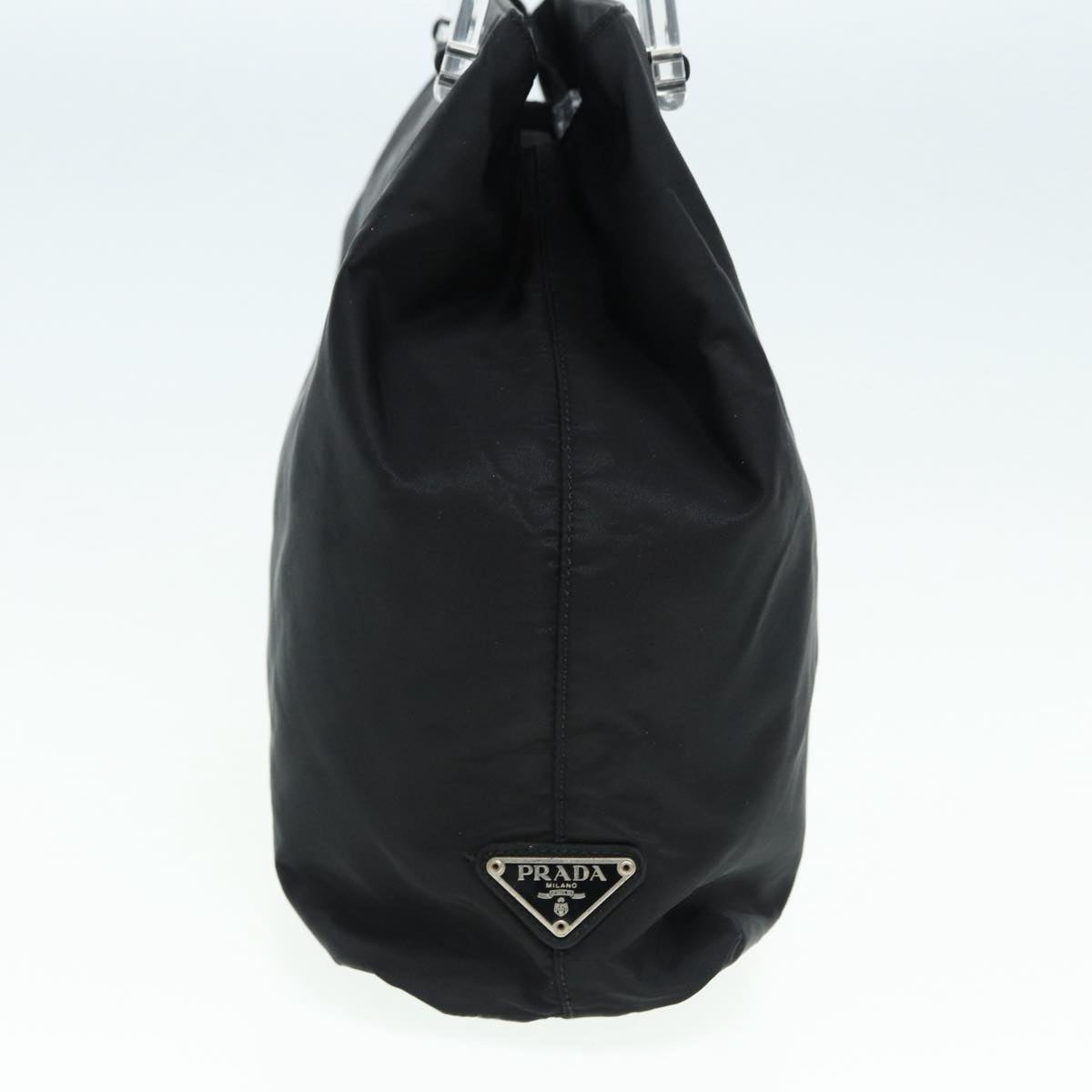 Luxury Prada Hand Bag Nylon Black Silver  yk14205