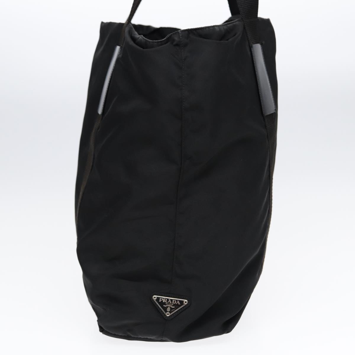 Luxury Prada Tote Bag Nylon Black Silver  yk14228