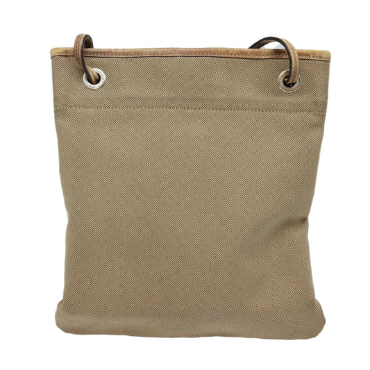 Luxury Prada Shoulder Bag Canvas Beige Silver  yk14232