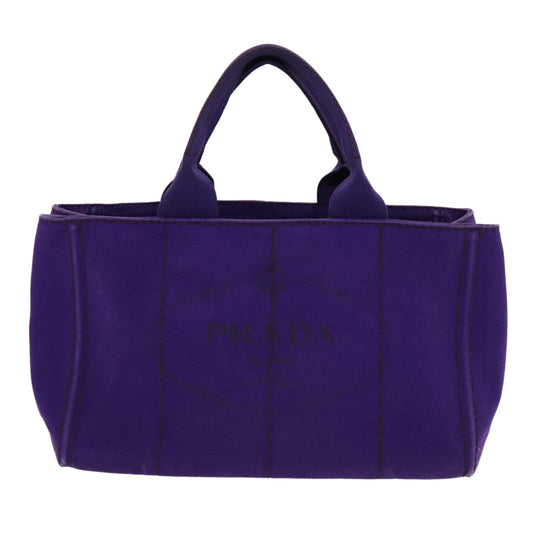 Luxury Prada Canapa MM Hand Bag Canvas Purple Gold  yk14234