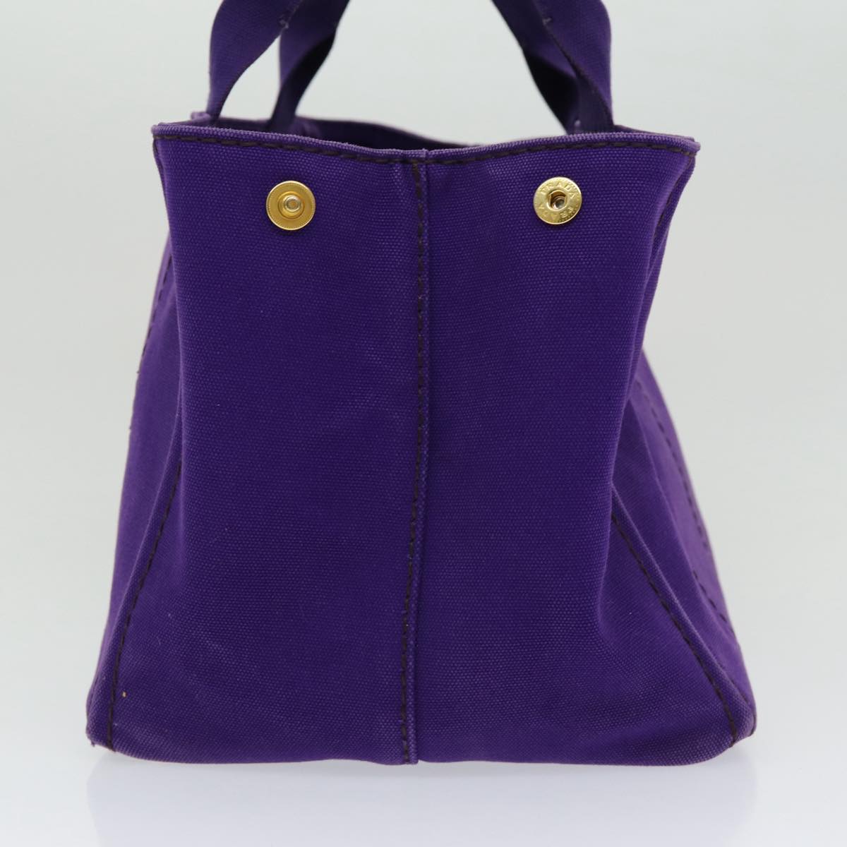 Luxury Prada Canapa MM Hand Bag Canvas Purple Gold  yk14234