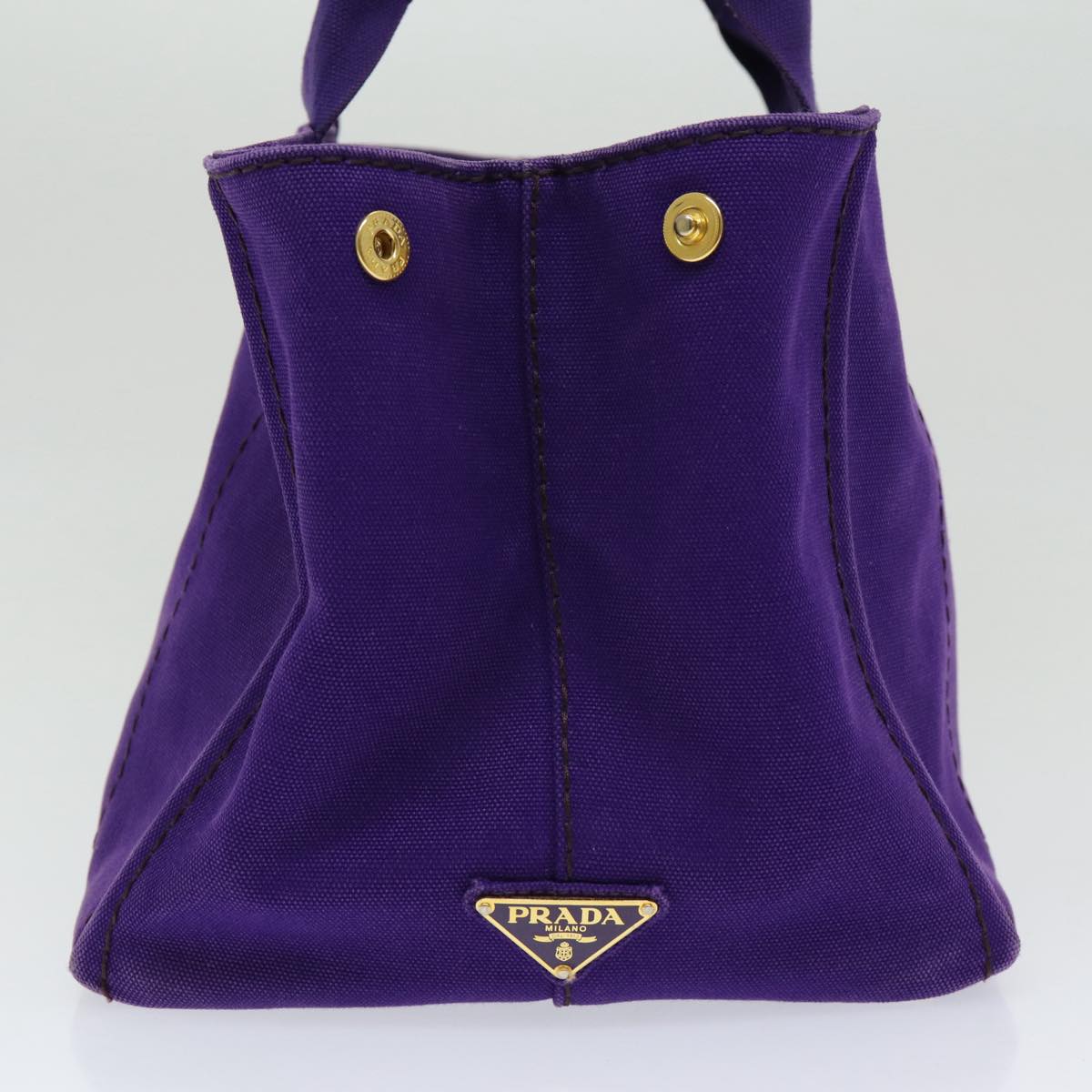 Luxury Prada Canapa MM Hand Bag Canvas Purple Gold  yk14234