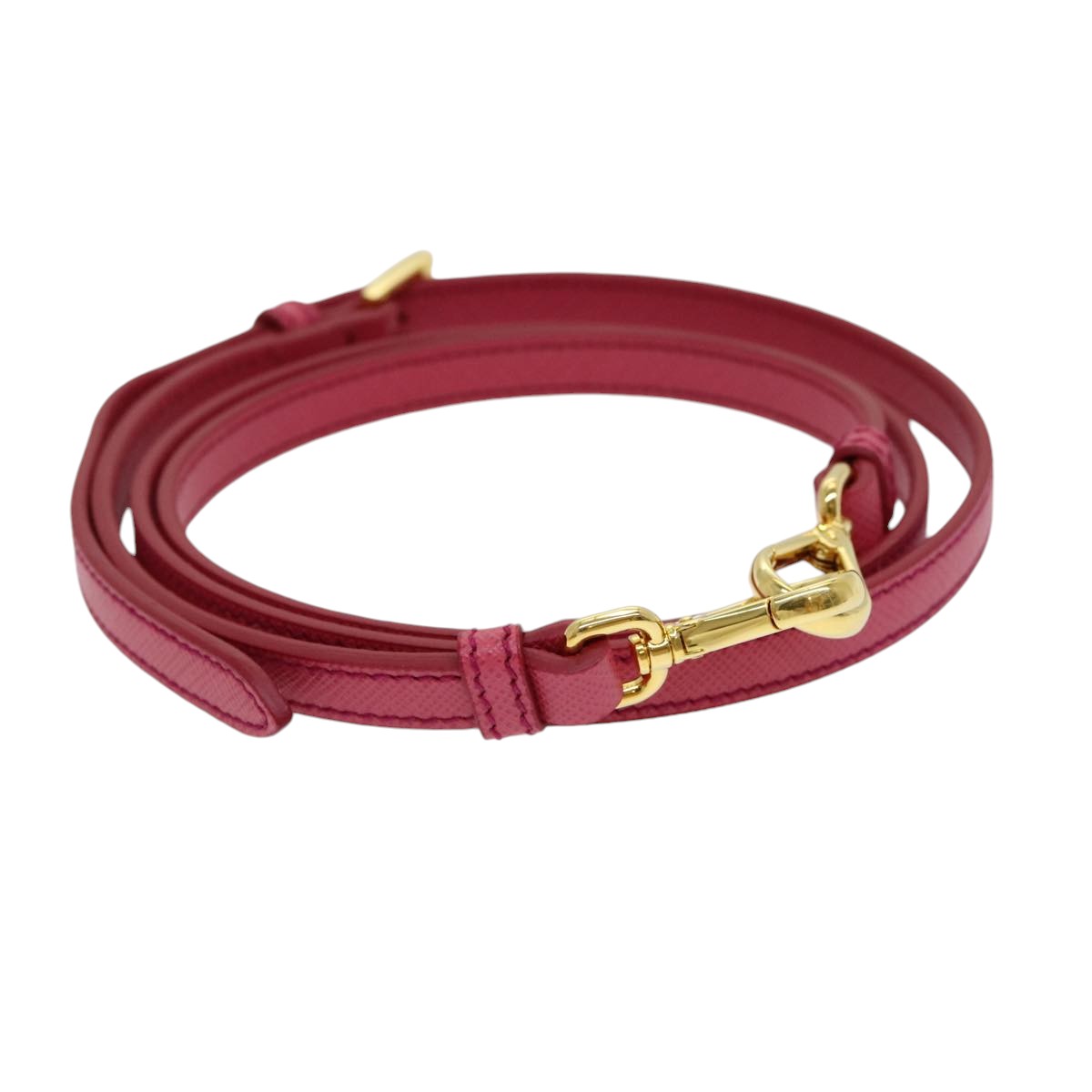 Luxury Prada Adjustable Shoulder Strap Safiano leather 43.3""-47.6"" Pink  yk14257