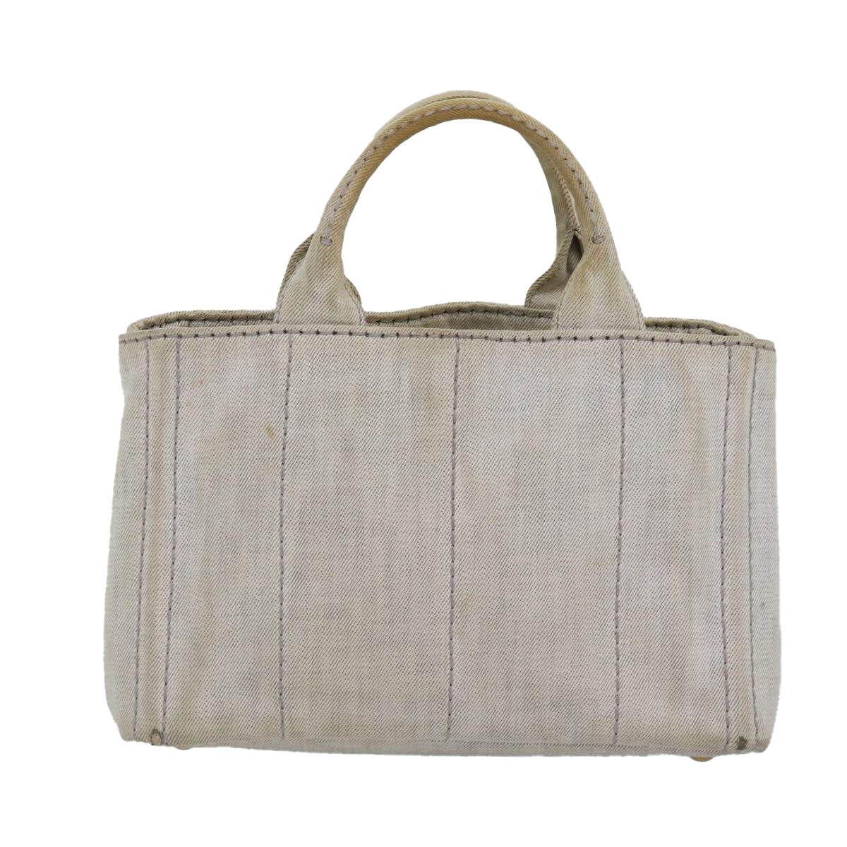 Luxury Prada Canapa PM Hand Bag Denim Gold White  yk14346