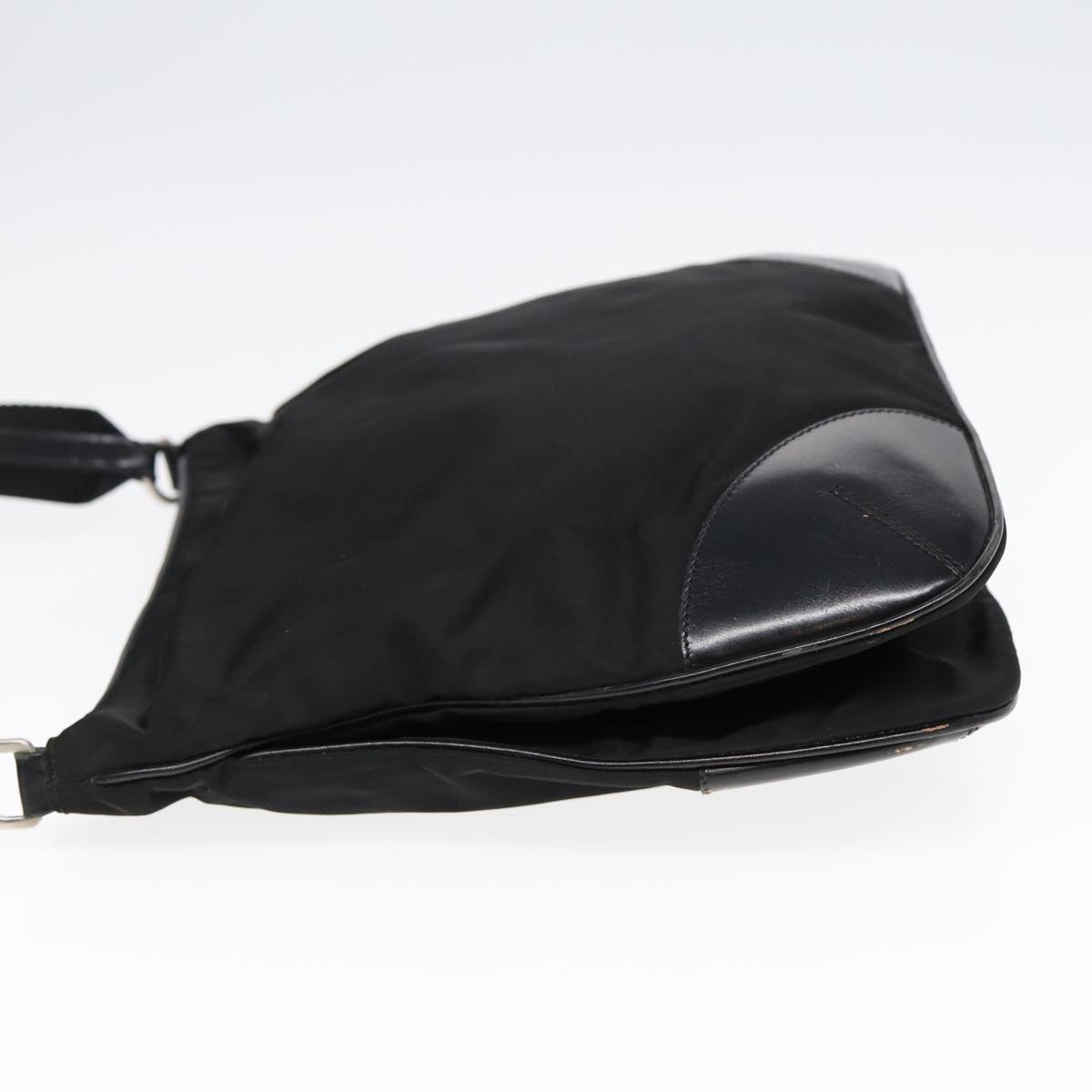 Luxury Prada Shoulder Bag Nylon Black Silver  yk14370