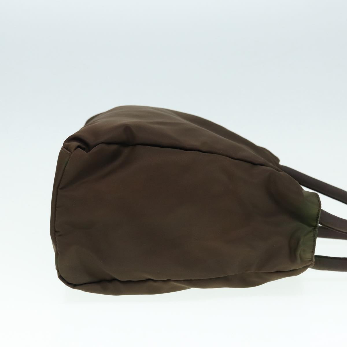Luxury Prada Hand Bag Nylon Brown Silver  yk14423