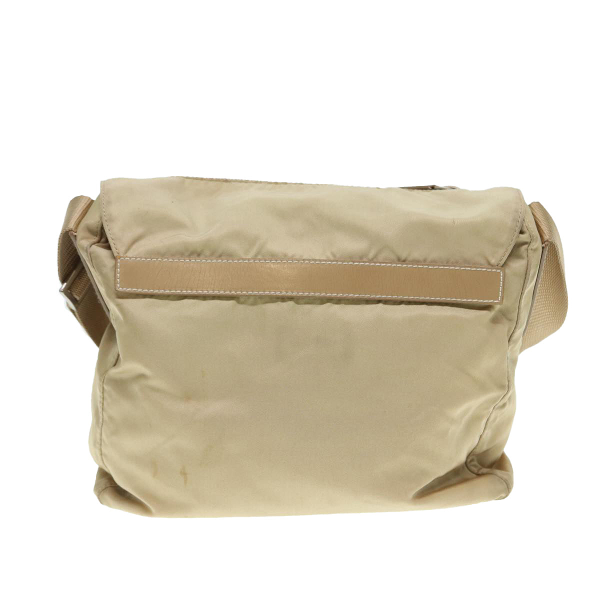 Luxury Prada Shoulder Bag Nylon Beige Silver  yk14425