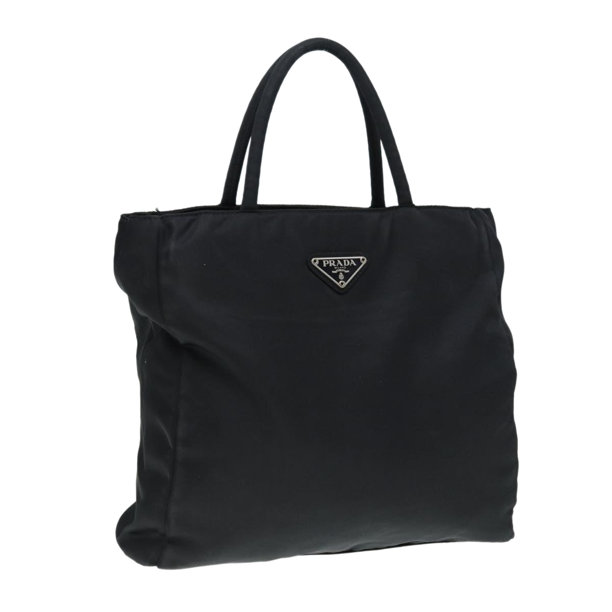 Luxury Prada Hand Bag Nylon Black Silver  yk14426