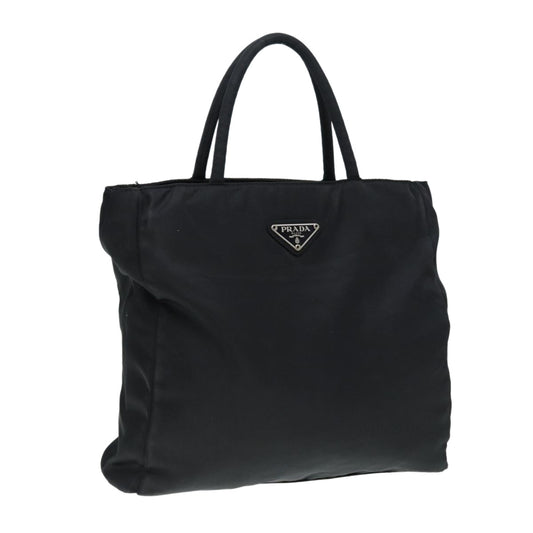 Luxury Prada Hand Bag Nylon Black Silver  yk14426
