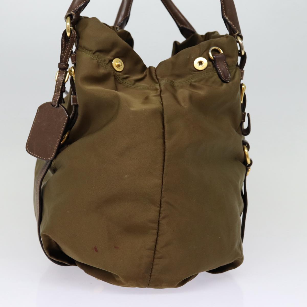 Luxury Prada Tote Bag Nylon Gold Brown  yk14427