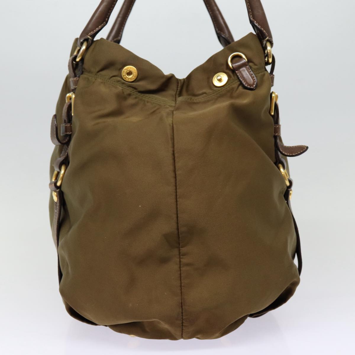 Luxury Prada Tote Bag Nylon Gold Brown  yk14427