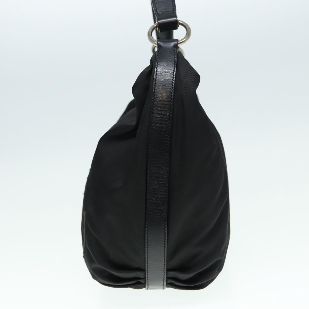 Luxury Prada Shoulder Bag Nylon Black Silver  yk14428