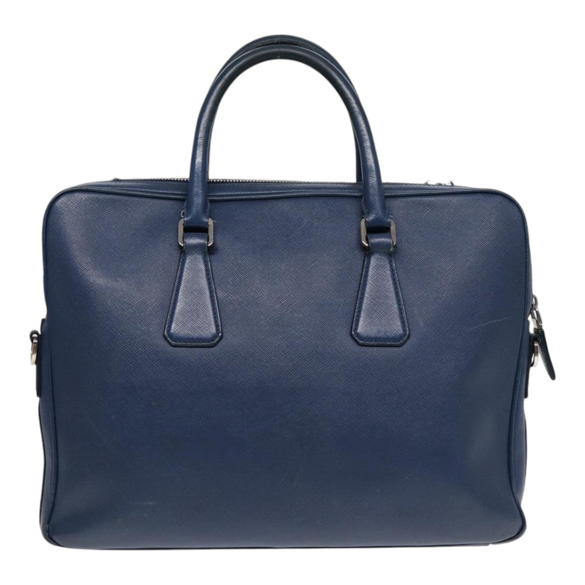 Luxury Prada Hand Bag Safiano leather Blue Silver  yk14434