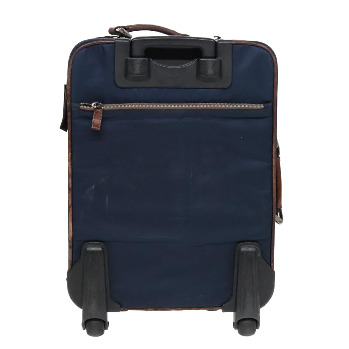 Luxury Prada Suitcase Nylon Leather Navy Brown  yk14443
