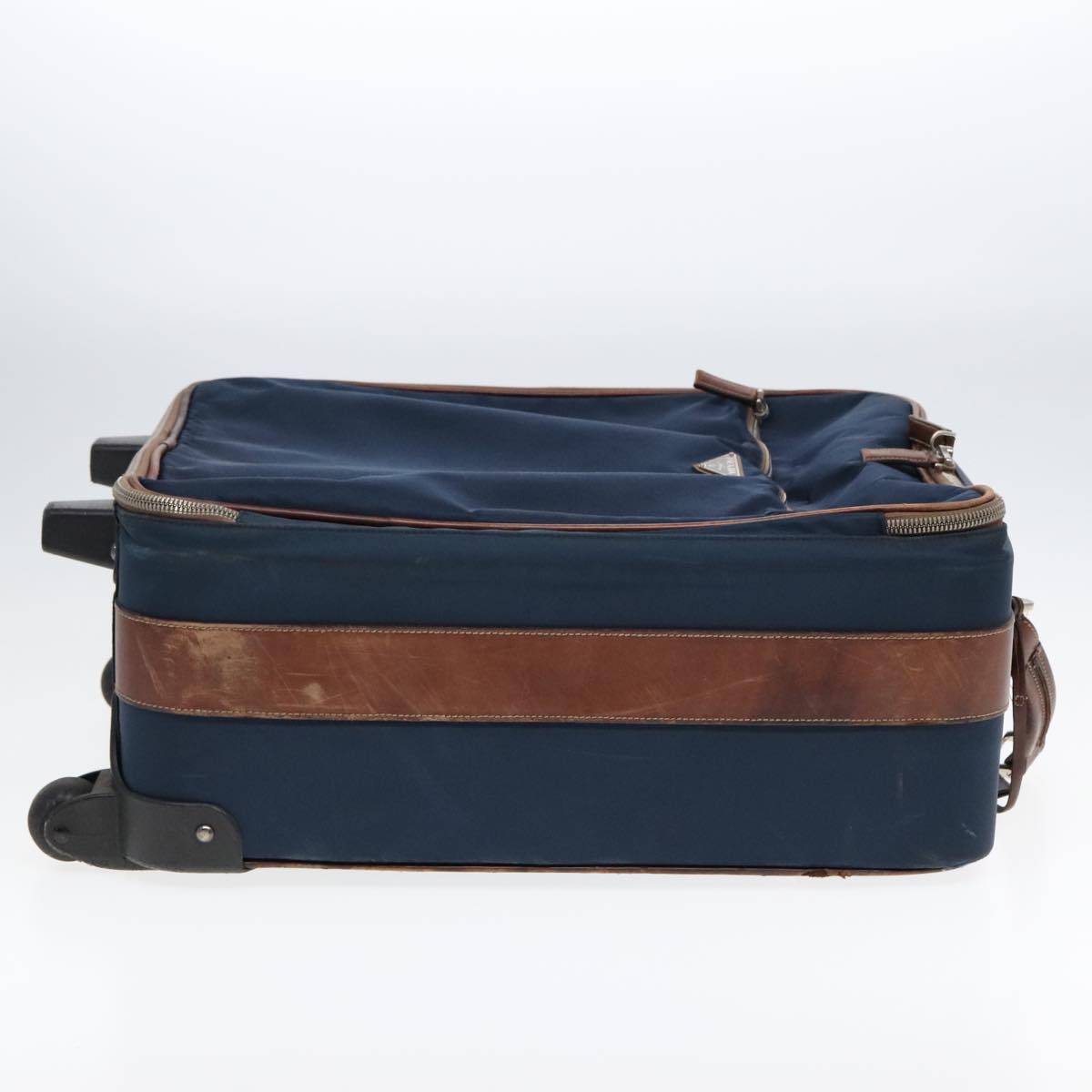 Luxury Prada Suitcase Nylon Leather Navy Brown  yk14443