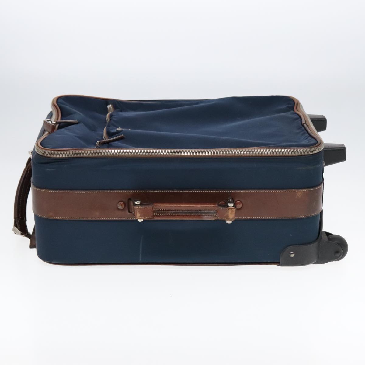 Luxury Prada Suitcase Nylon Leather Navy Brown  yk14443