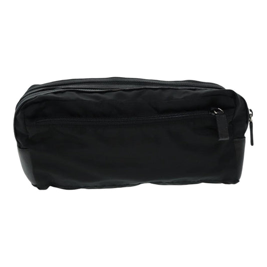 Luxury Prada Clutch Bag Nylon Black Silver  yk14452