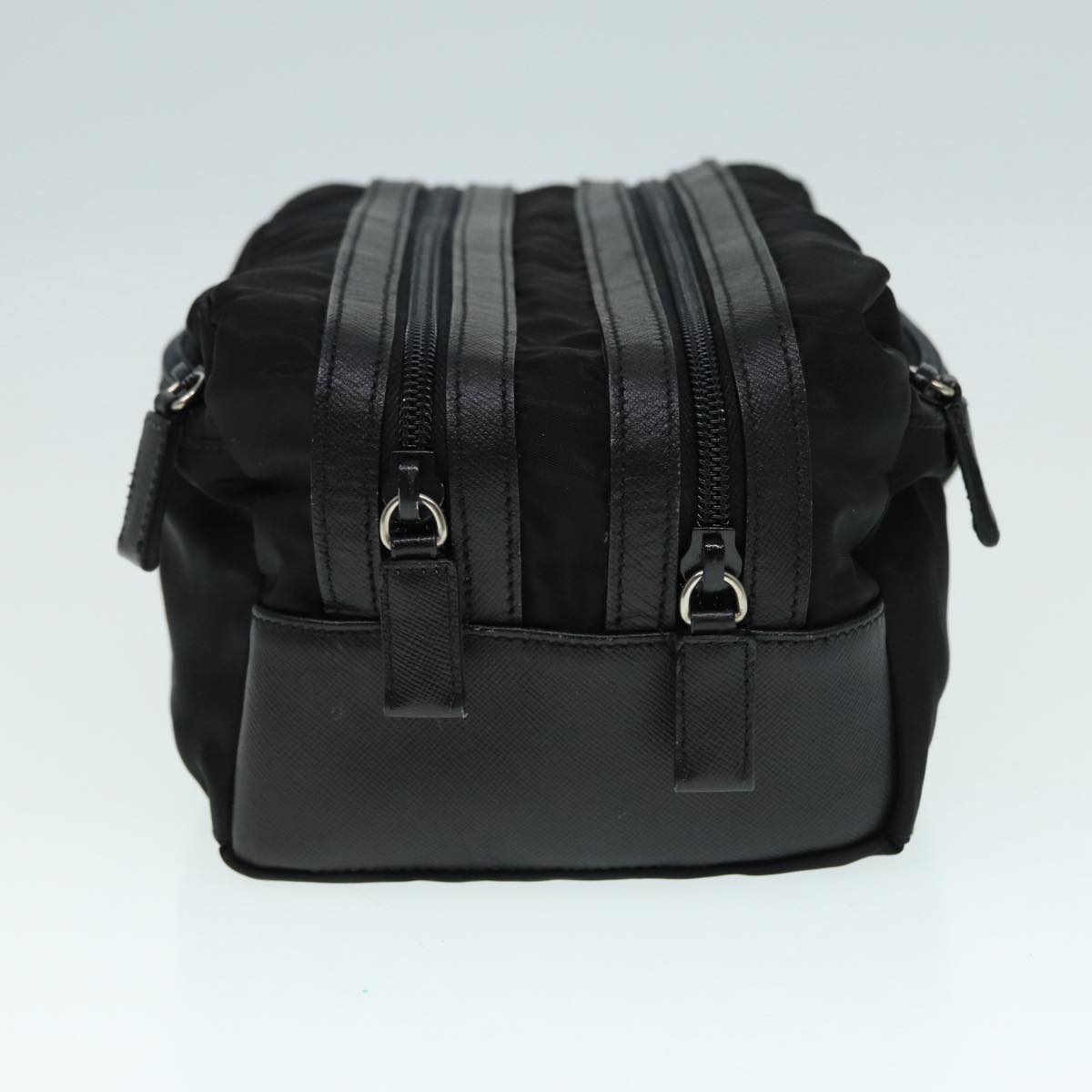 Luxury Prada Clutch Bag Nylon Black Silver  yk14452
