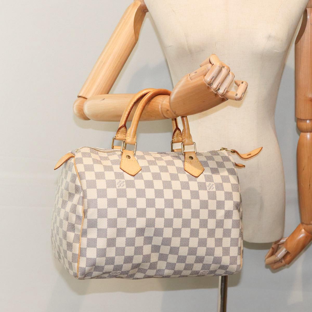 LOUIS VUITTON Damier Azur Speedy 30 Hand Bag N41533 LV yk14480