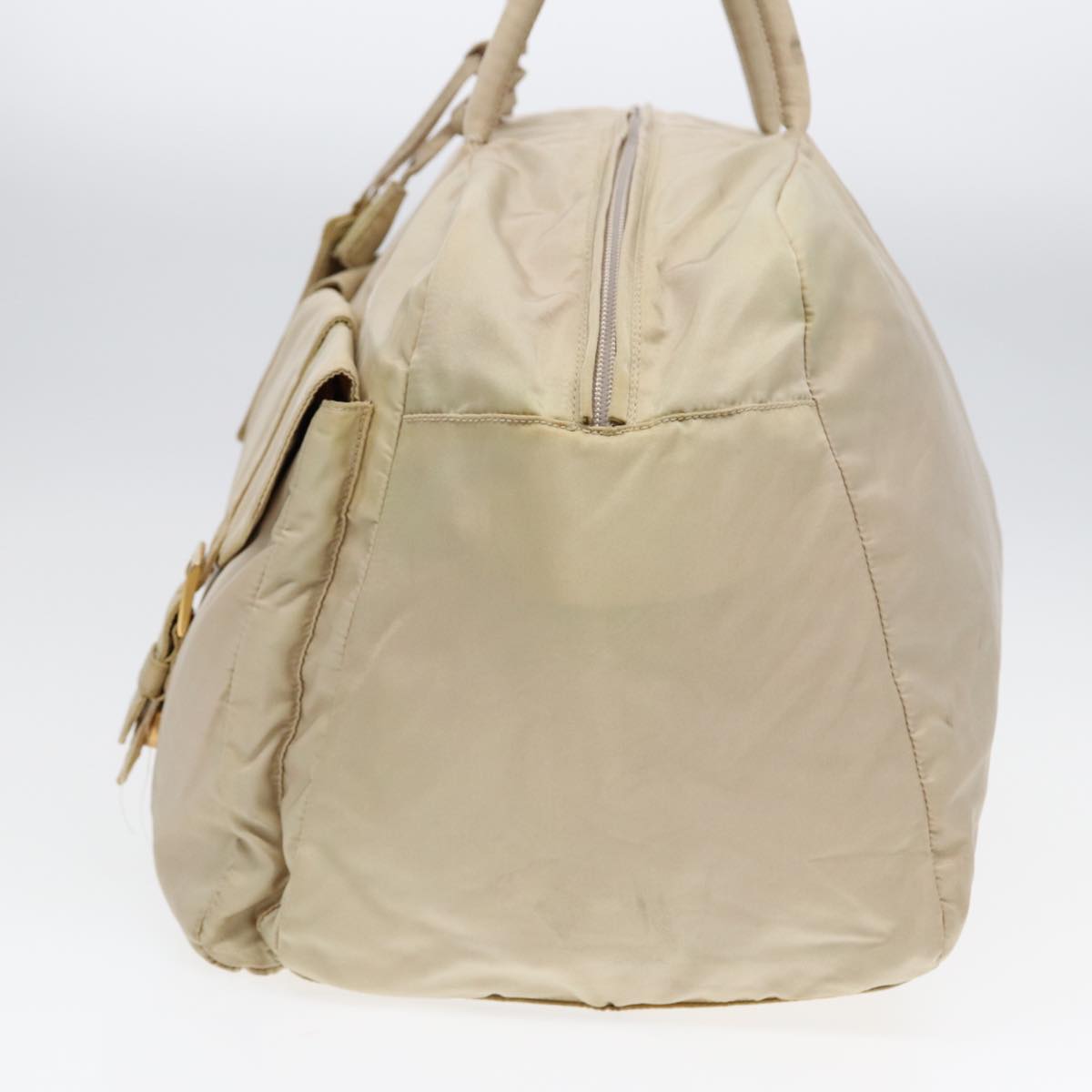 Luxury Prada Hand Bag Nylon Beige Gold  yk14530