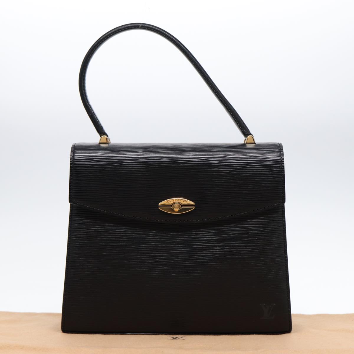LOUIS VUITTON Epi Malesherbes Hand Bag Black M52372 LV yk14534