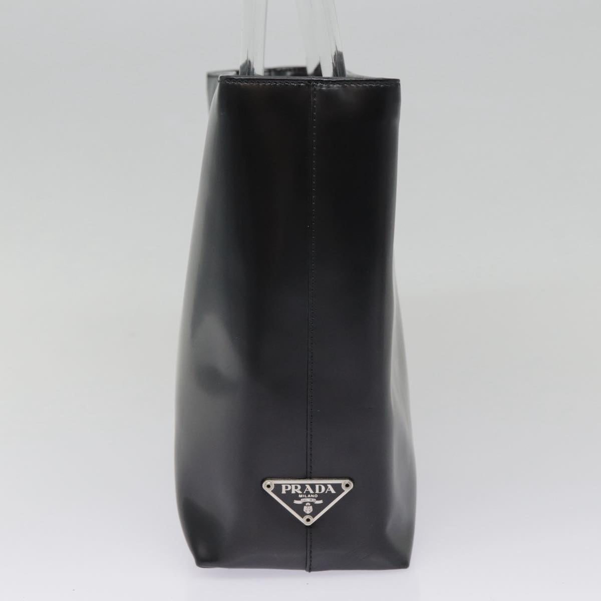 Luxury Prada Hand Bag Leather Black Silver  yk14538